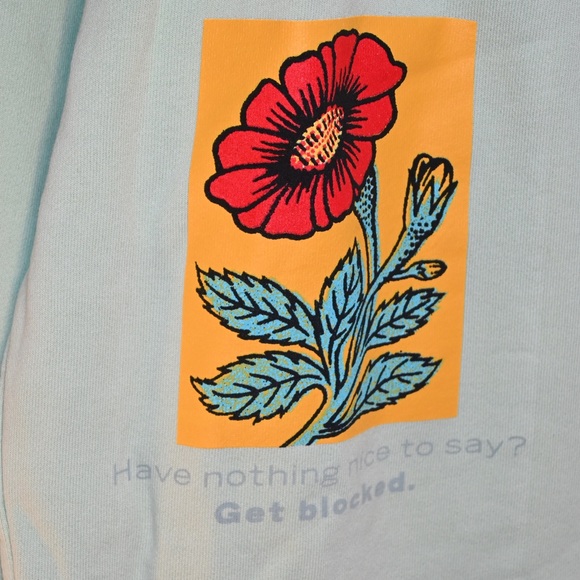 BOYS LIE oversized sweat pants “Have nothing nice to say? Get blocked” S NIB - Picture 4 of 5